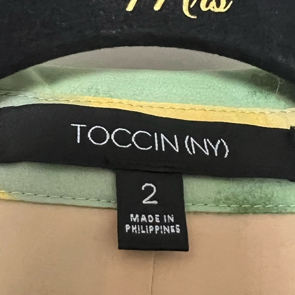 Toccin NY Tie Dye Wrap Front Long Sleeve Shirtdress Leaf Tie Dye - Picture 9 of 10